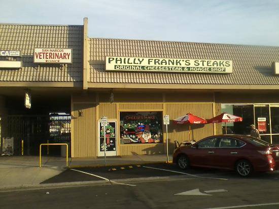 Philly Franks Steaks | restaurant | 151 S Rancho Santa Fe Rd, San Marcos, CA 92069, USA | 7605910145 OR +1 760-591-0145