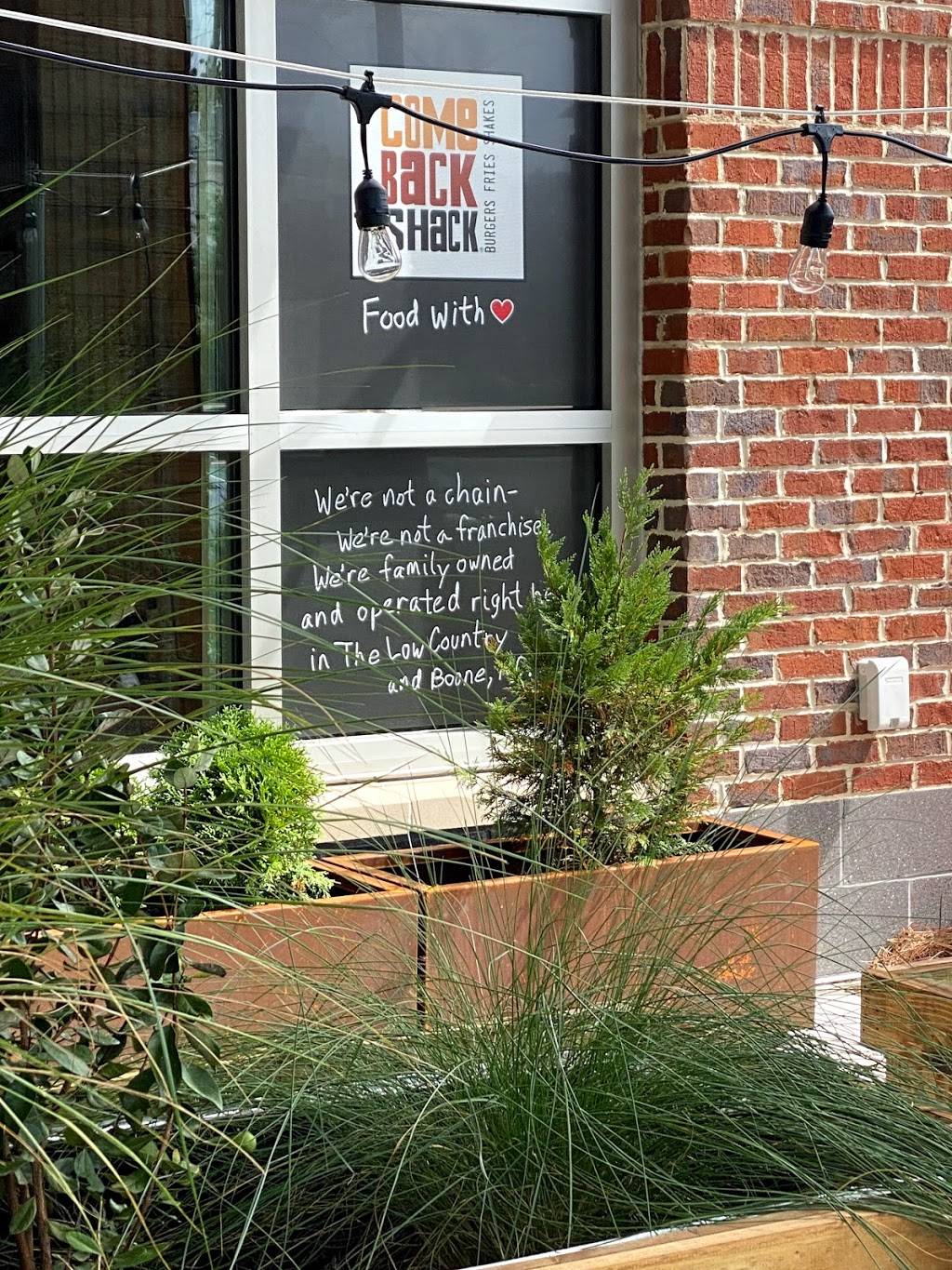 Come Back Shack | restaurant | 1132 Bowman Rd, Mt Pleasant, SC 29464, USA | 8439600083 OR +1 843-960-0083