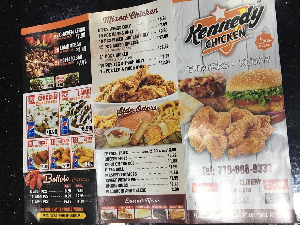 Kennedy Chicken | restaurant | 18-50 College Point Blvd, College Point, NY 11356, USA | 7188869333 OR +1 718-886-9333
