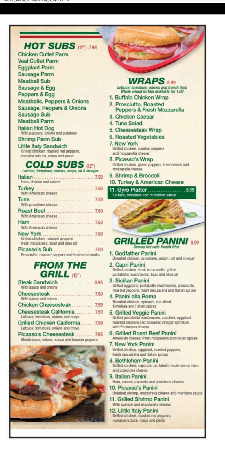 Picasso pizza III | restaurant | 1860 Catasauqua Rd, Allentown, PA 18109, USA | 6104430537 OR +1 610-443-0537