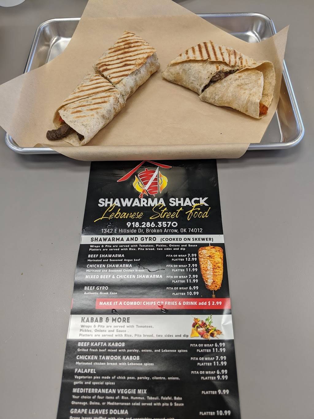 Shawarma Shack | restaurant | 1342 E Hillside Dr, Broken Arrow, OK 74012, USA | 9182863570 OR +1 918-286-3570