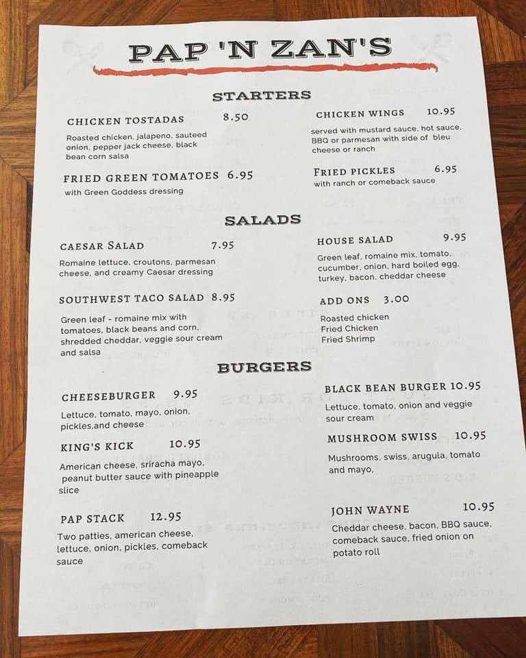 Pap N Zans | restaurant | 375 Four Leaf Ln UNIT 101, Charlottesville, VA 22903, USA | 4348231815 OR +1 434-823-1815