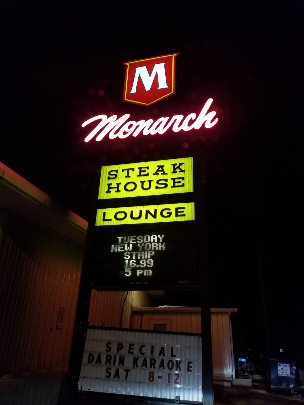 Monarch Steak House & Lounge | night club | 431 Renner Rd, Sioux Falls, SD 57104, USA | 6053322681 OR +1 605-332-2681