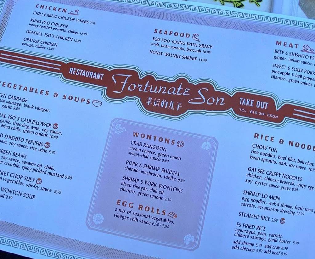 Fortunate Son | restaurant | 2943 Adams Ave, San Diego, CA 92116, USA | 6193913766 OR +1 619-391-3766