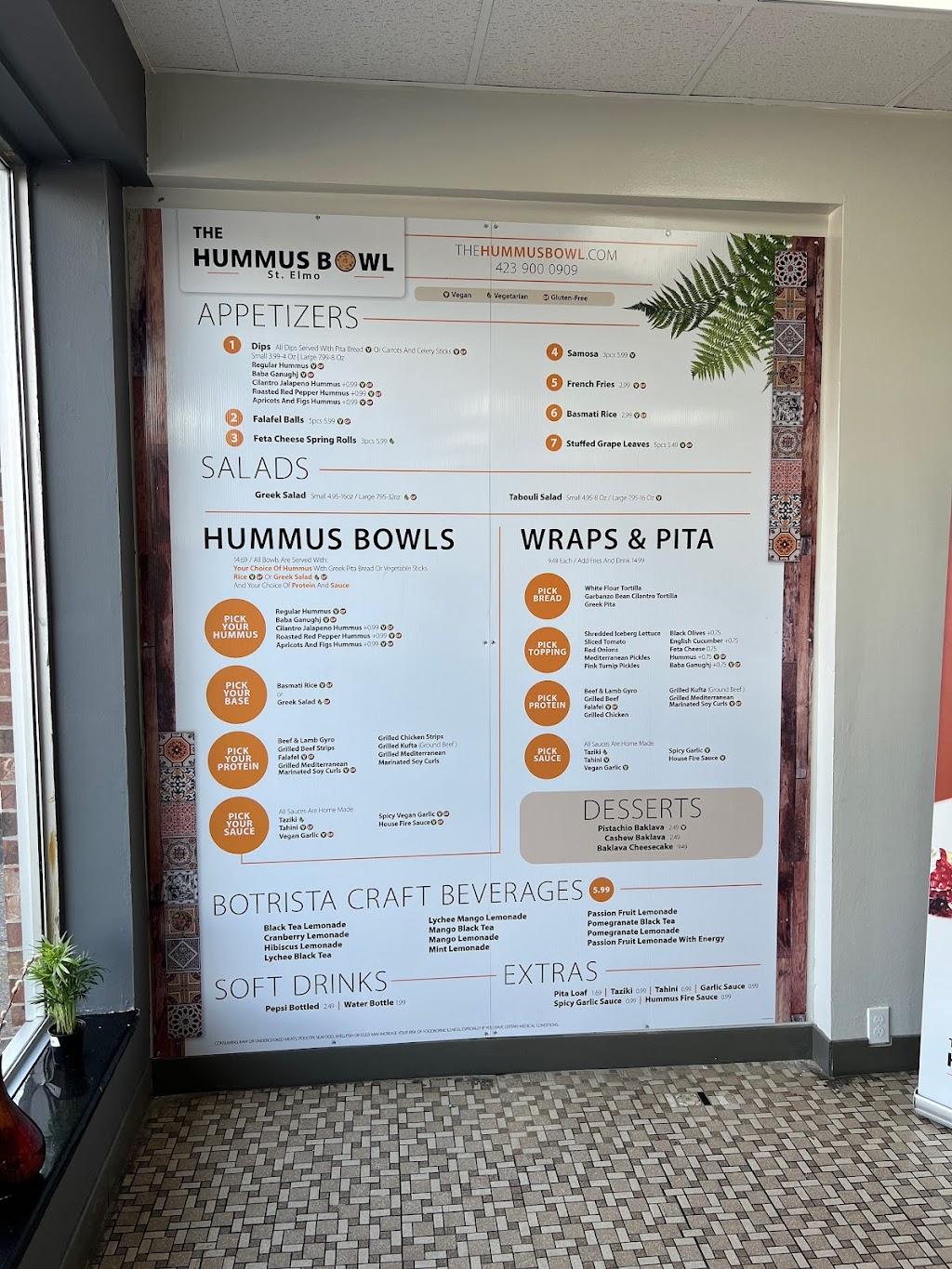 The Hummus BOWL | restaurant | 3931 St Elmo Ave, Chattanooga, TN 37409, USA | 4239000909 OR +1 423-900-0909