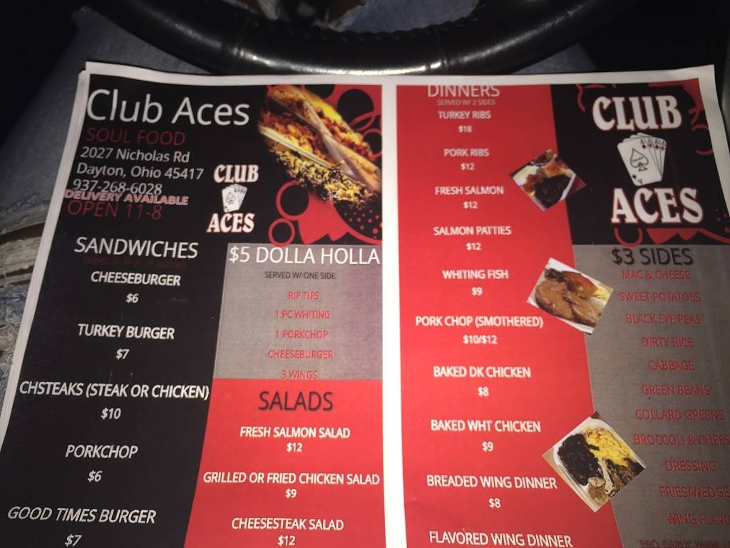 Club Aces | restaurant | 2027 Nicholas Rd, Dayton, OH 45417, USA | 9372686028 OR +1 937-268-6028