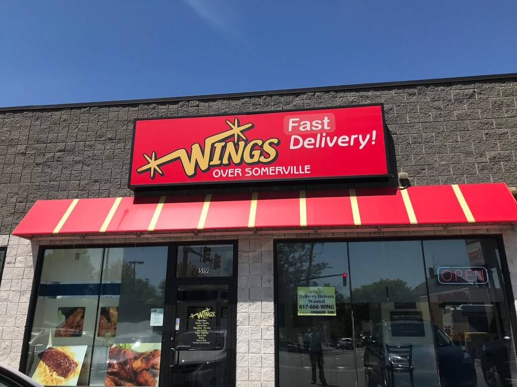 Wings Over Somerville | meal takeaway | 519 Somerville Ave, Somerville, MA 02143, USA | 6176669464 OR +1 617-666-9464