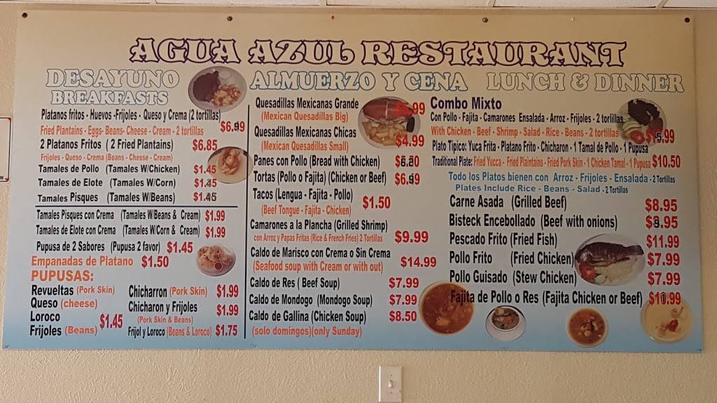 Agua Azul Restaurant | restaurant | 1794 W Irving Blvd, Irving, TX 75061, USA | 2146323701 OR +1 214-632-3701