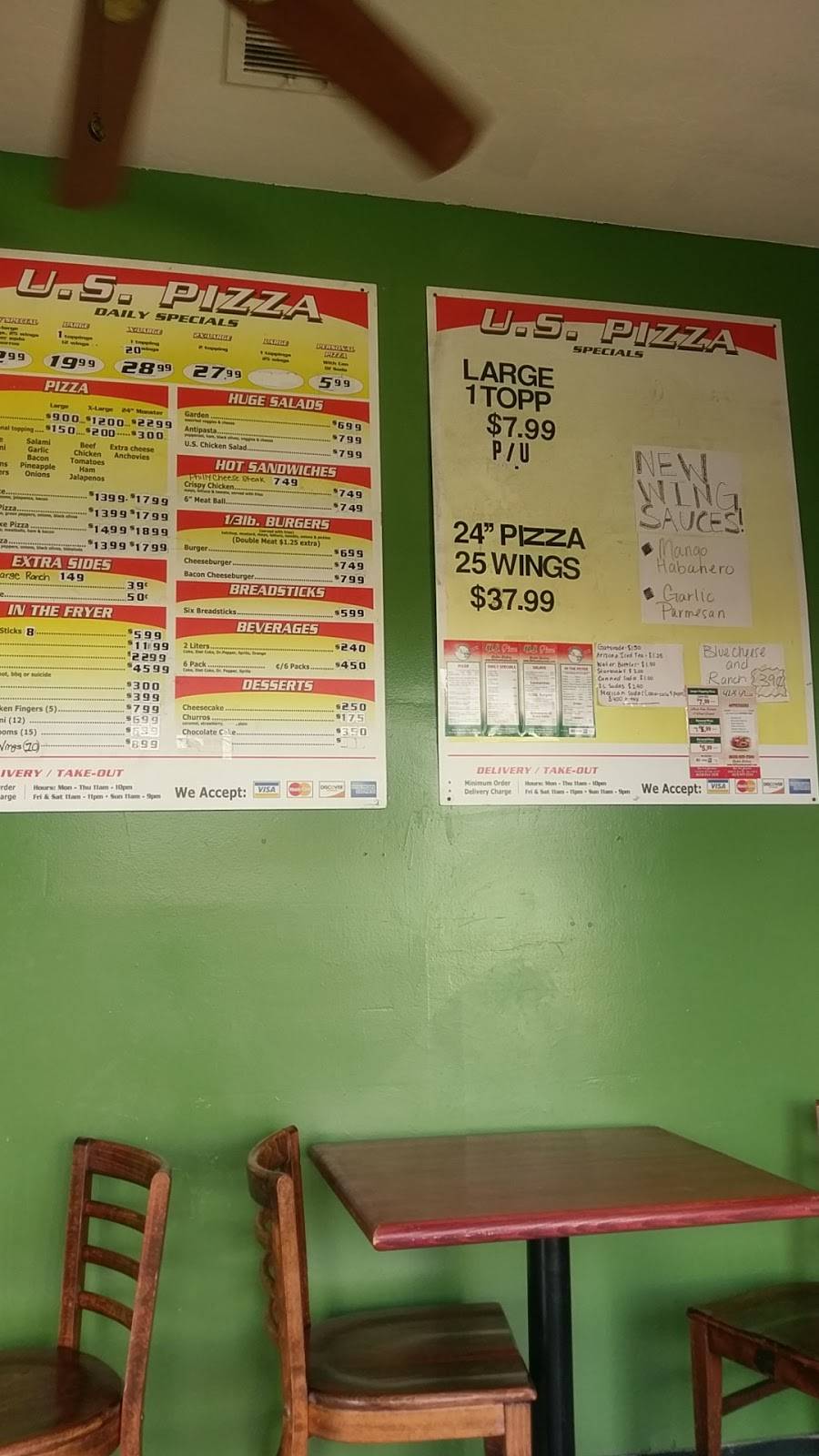 U.S. Pizza | restaurant | 13065 W Grand Ave #4, Surprise, AZ 85374, USA | 6238757210 OR +1 623-875-7210