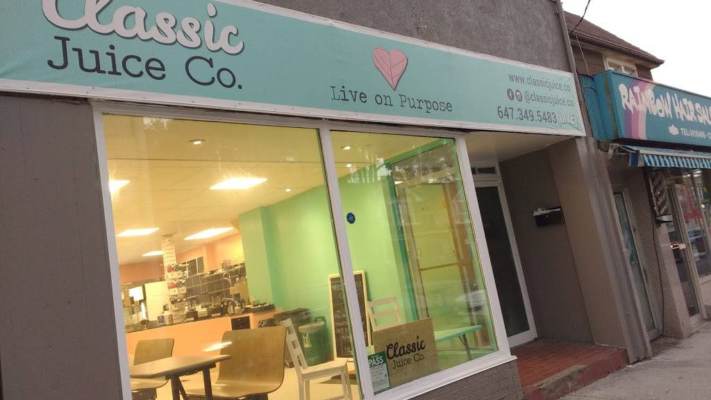 Classic Juice Co. | restaurant | 287 Coxwell Ave, Toronto, ON M4L 3B5, Canada | 6473495483 OR +1 647-349-5483