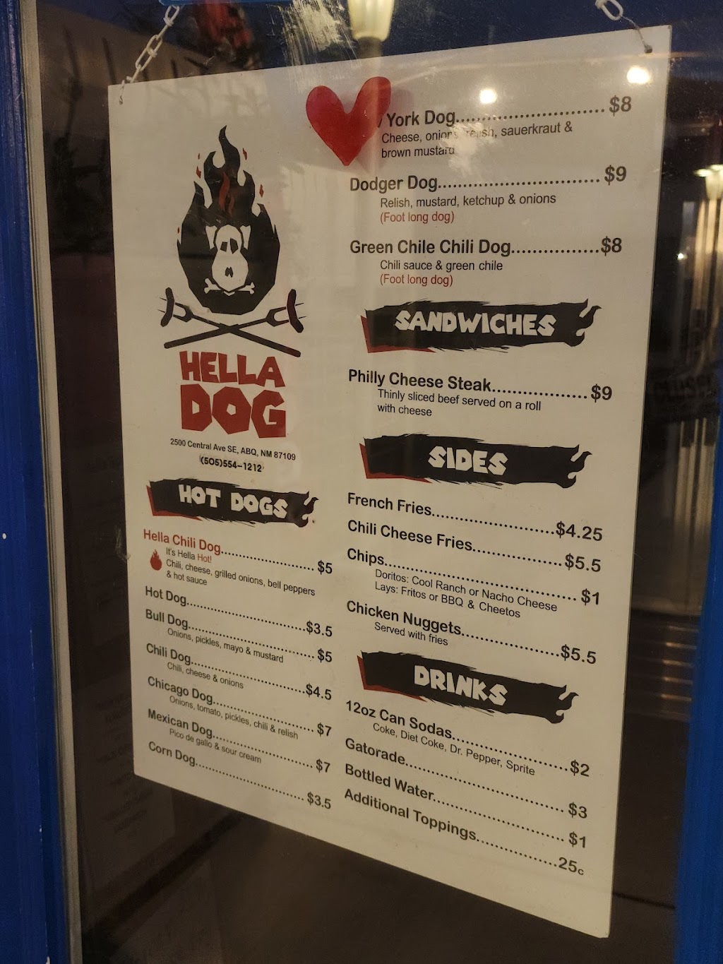 Hella Dog | restaurant | 2500 Central Ave SW Suite 6, Albuquerque, NM 87104, USA | 5055541212 OR +1 505-554-1212