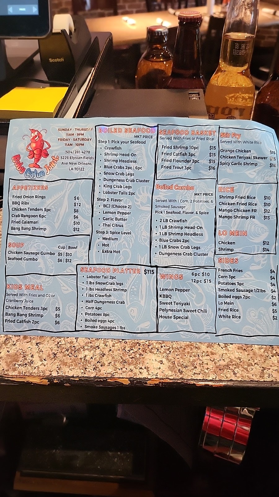 Baby Cajun Joint Seafood Bistro | restaurant | 5226 Elysian Fields Ave, New Orleans, LA 70122, USA | 5042814278 OR +1 504-281-4278