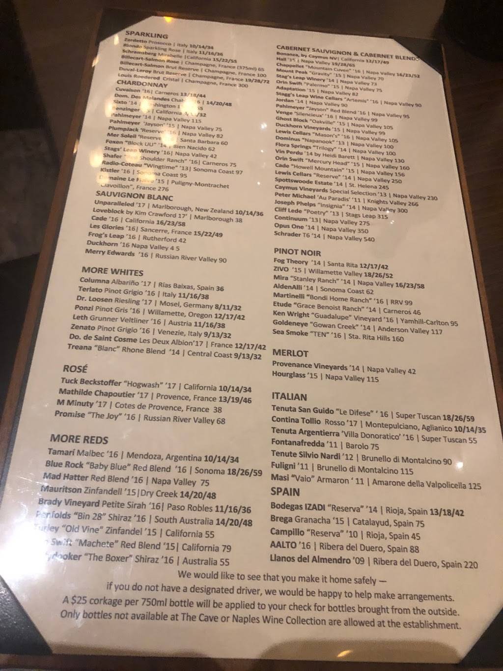 The Cave Bistro & Wine Bar | restaurant | 2343 Vanderbilt Beach Rd #602, Naples, FL 34109, USA | 2395130095 OR +1 239-513-0095