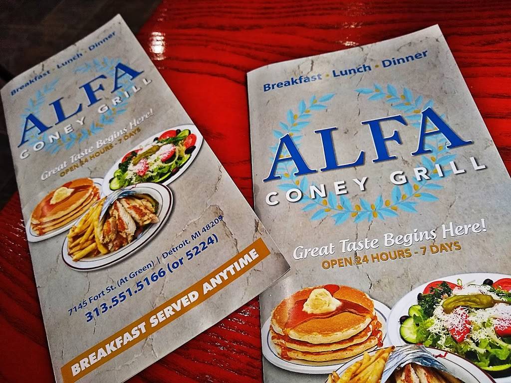 Alfa Coney Grill | restaurant | 7111 W Fort St, Detroit, MI 48209, USA | 3135515166 OR +1 313-551-5166