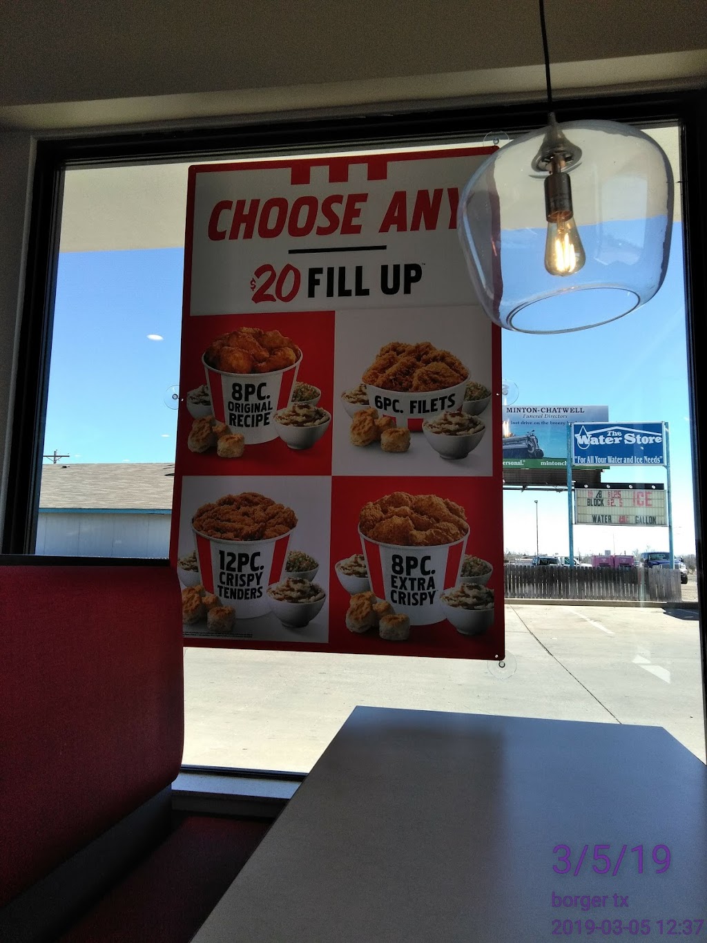 KFC | restaurant | 1124 W Wilson St, Borger, TX 79007, USA | 8062736540 OR +1 806-273-6540