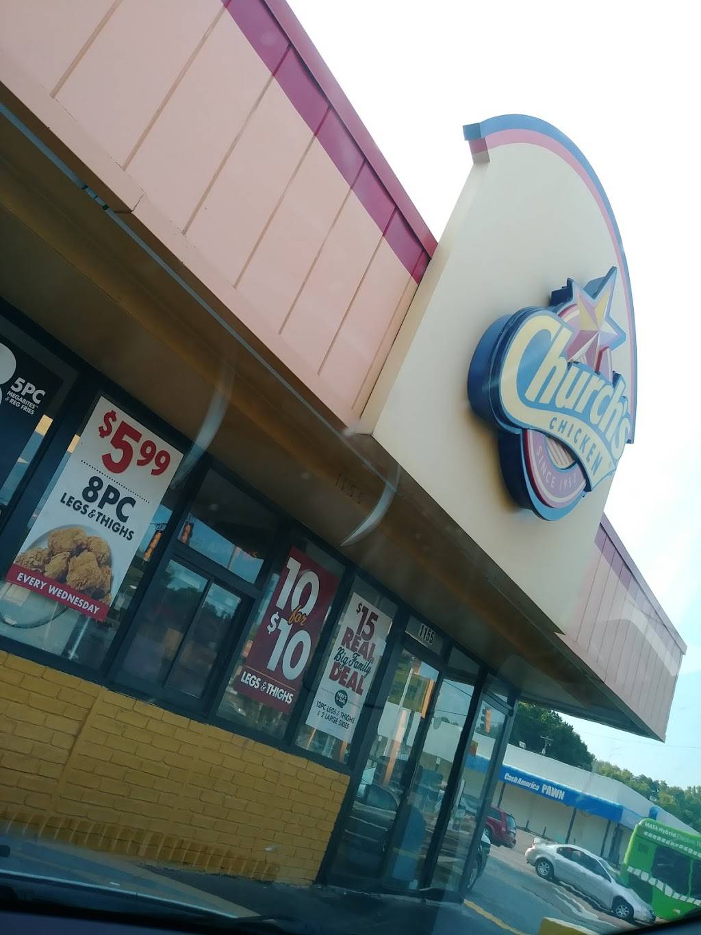 Churchs Chicken | restaurant | 1155 S Bellevue Blvd, Memphis, TN 38104, USA | 9017751190 OR +1 901-775-1190