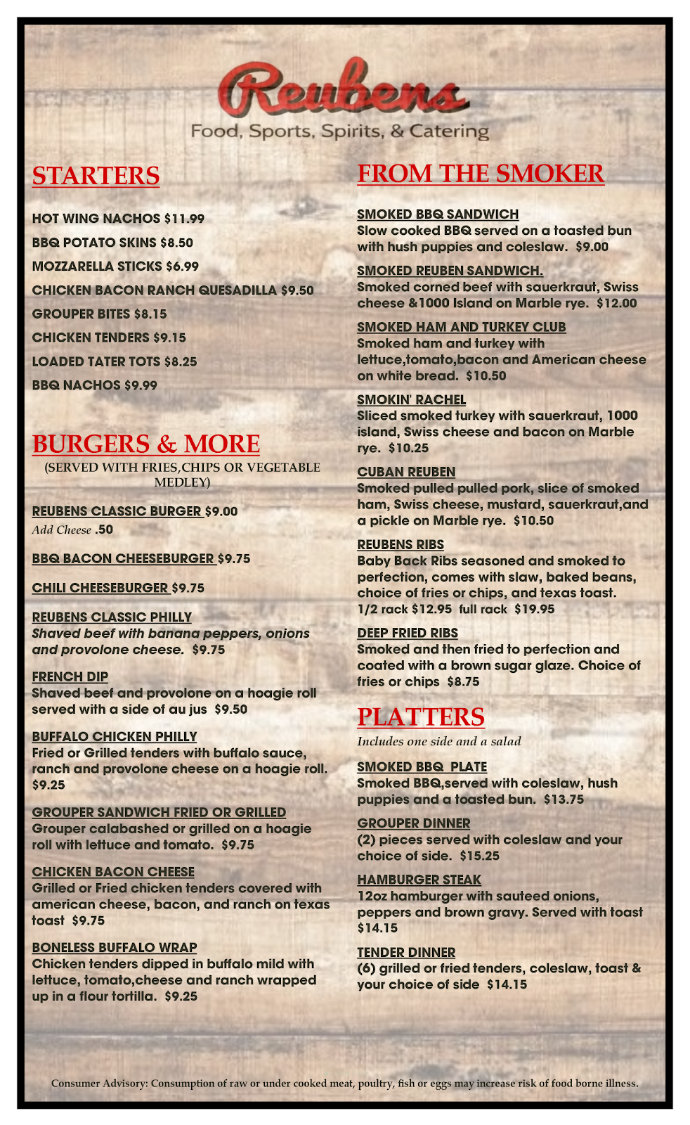 Reubens Food, Sports, Spirits & Catering(Parkway) | restaurant | 1083 S Batesville Rd, Greer, SC 29650, USA | 8644699636 OR +1 864-469-9636