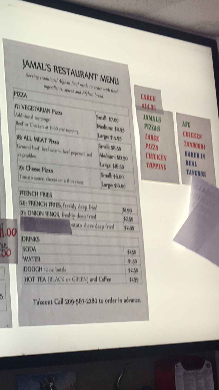 Jamals Afghan Restaurant & Market | restaurant | 2400 Coffee Rd, Modesto, CA 95355, USA | 2095672280 OR +1 209-567-2280