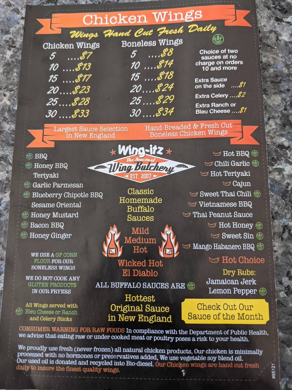 Wing-itz Hampton | restaurant | 603 Lafayette Rd, Hampton, NH 03842, USA | 6036016258 OR +1 603-601-6258