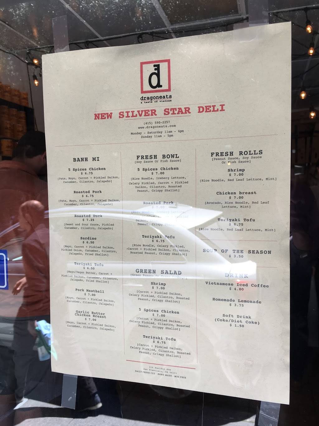 Silverstar Deli | meal takeaway | 316 Pacific Ave, San Francisco, CA 94111, USA | 4155902257 OR +1 415-590-2257