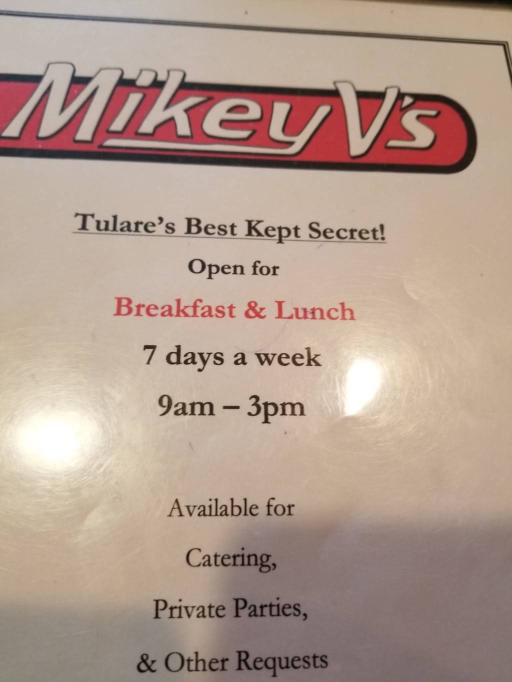 Mikey Vs | cafe | 4132, 209 E Tulare Ave, Tulare, CA 93274, USA | 5596888998 OR +1 559-688-8998