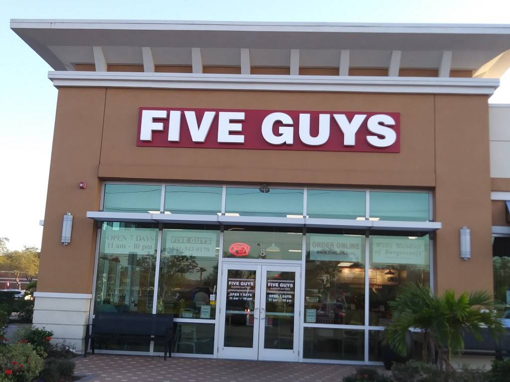 Five Guys | meal takeaway | 5354 Fruitville Rd, Sarasota, FL 34232, USA | 9413420170 OR +1 941-342-0170