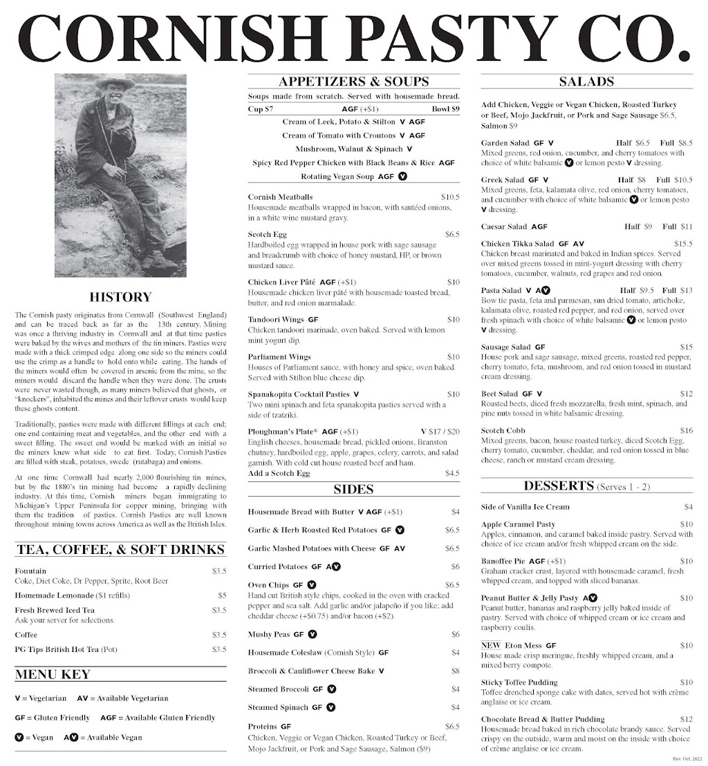 Cornish Pasty Co | restaurant | 18725 N 32nd St A-110, Phoenix, AZ 85050, USA | 6024936810 OR +1 602-493-6810