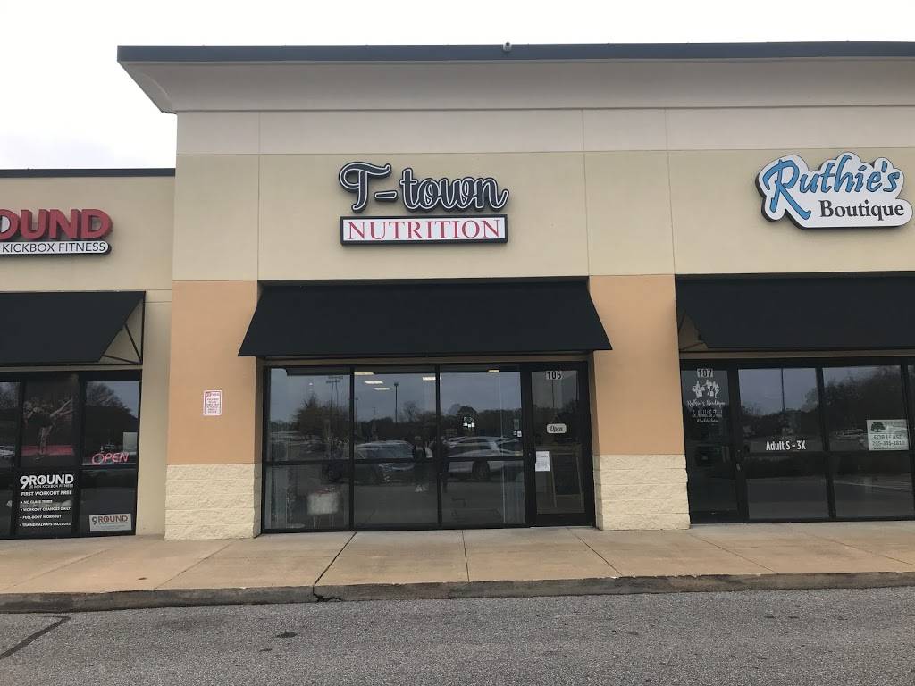 T-town Nutrition | restaurant | 1105 Southview Ln, Tuscaloosa, AL 35405, USA | 2057652752 OR +1 205-765-2752