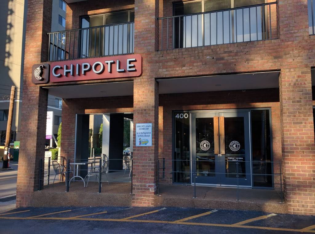 Chipotle Mexican Grill | restaurant | 400 21st Ave S, Nashville, TN 37203, USA | 6157770890 OR +1 615-777-0890