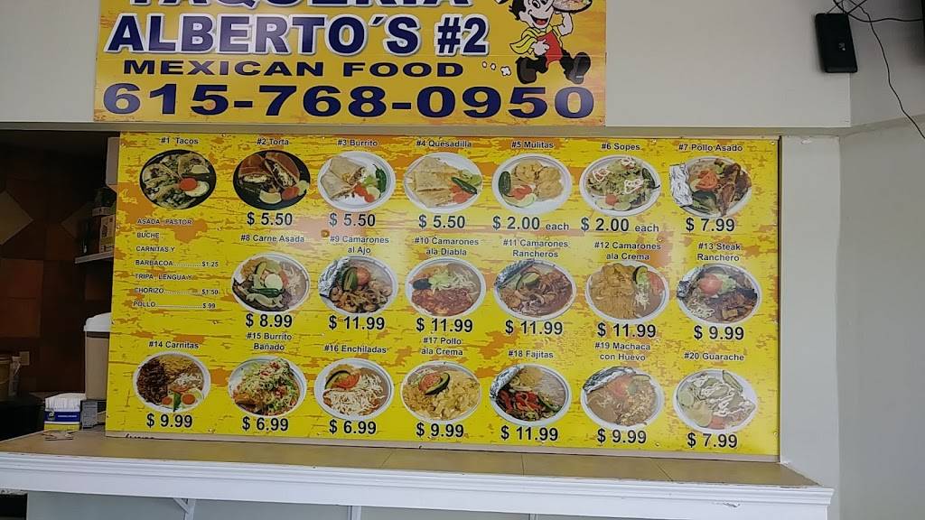 Taqueria Albertos #2 | restaurant | 3999, 404 S Cumberland St, Lebanon, TN 37087, USA | 6157680950 OR +1 615-768-0950