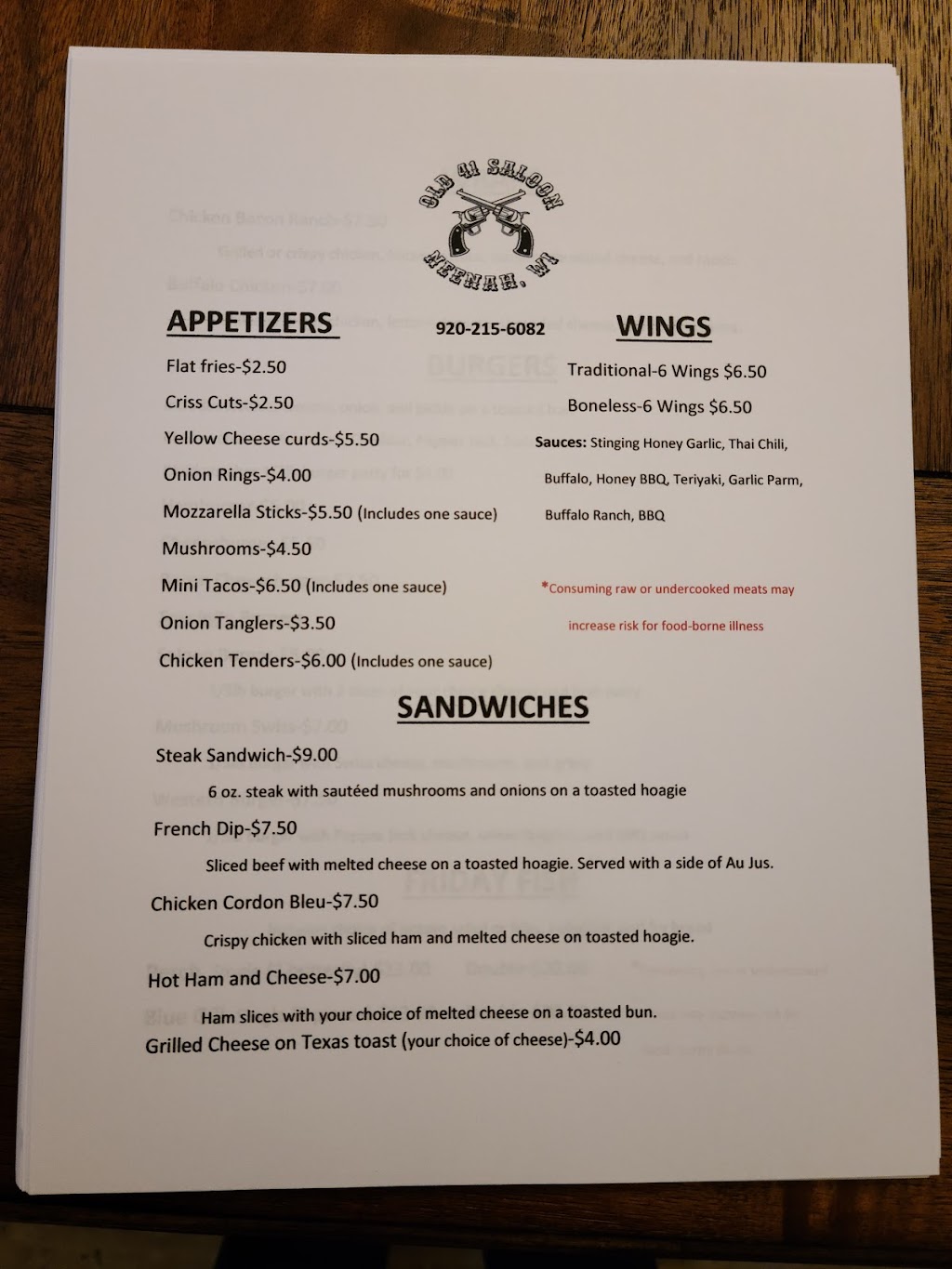 OLD 41 SALOON | restaurant | 293 S Green Bay Rd, Neenah, WI 54956, USA | 9202156082 OR +1 920-215-6082