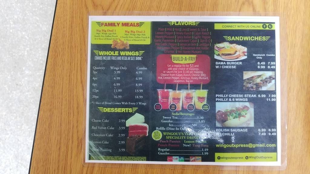 WingOut | restaurant | 122 River Square Plaza, Hueytown, AL 35023, USA | 2057605466 OR +1 205-760-5466