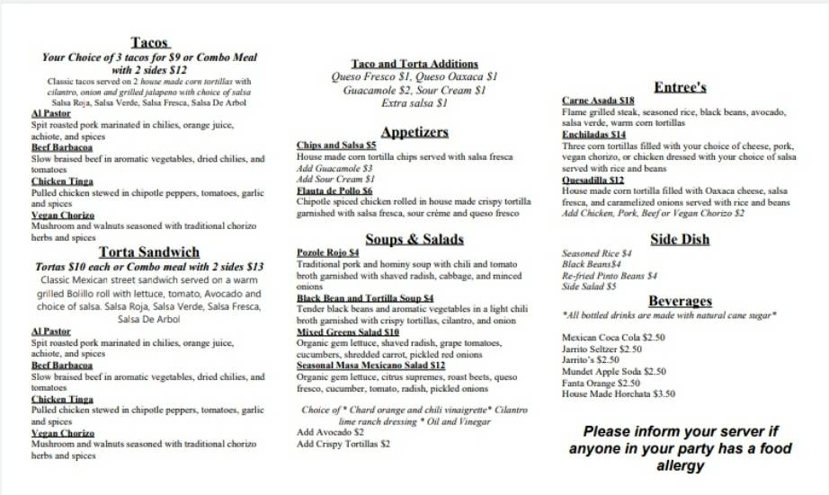 Masa Mexicano | restaurant | 176 Pine St, Florence, MA 01062, USA | 4135704738 OR +1 413-570-4738