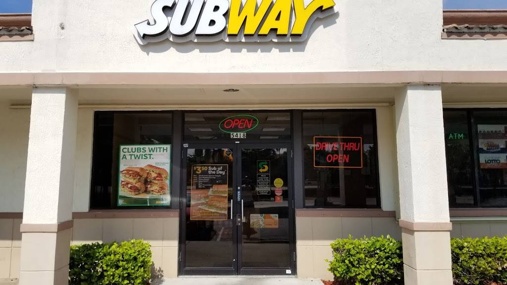 Subway Restaurants | restaurant | 5418 N University Dr, Coral Springs, FL 33067, USA | 9542270053 OR +1 954-227-0053