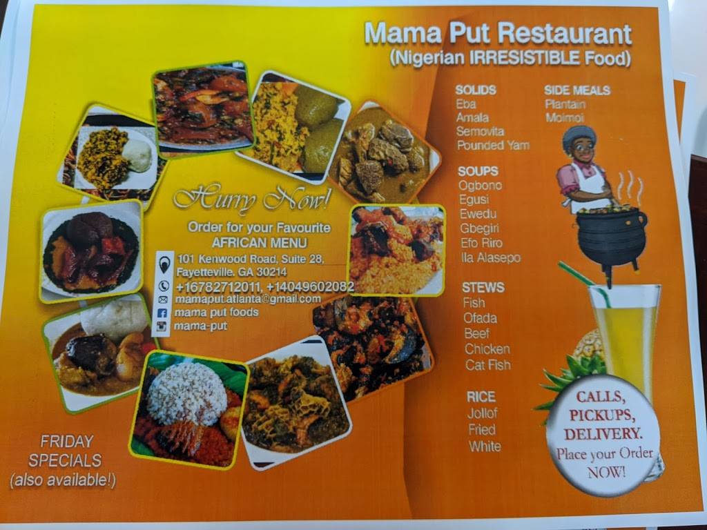 Mama Put Restaurant | restaurant | 101 Kenwood Rd #28, Fayetteville, GA 30214, USA | 6782712011 OR +1 678-271-2011