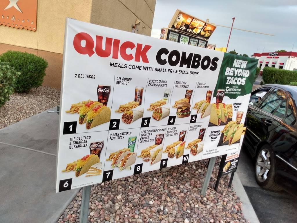 Del Taco | meal takeaway | 5955 W Tropicana Ave, Las Vegas, NV 89103, USA | 7022209402 OR +1 702-220-9402