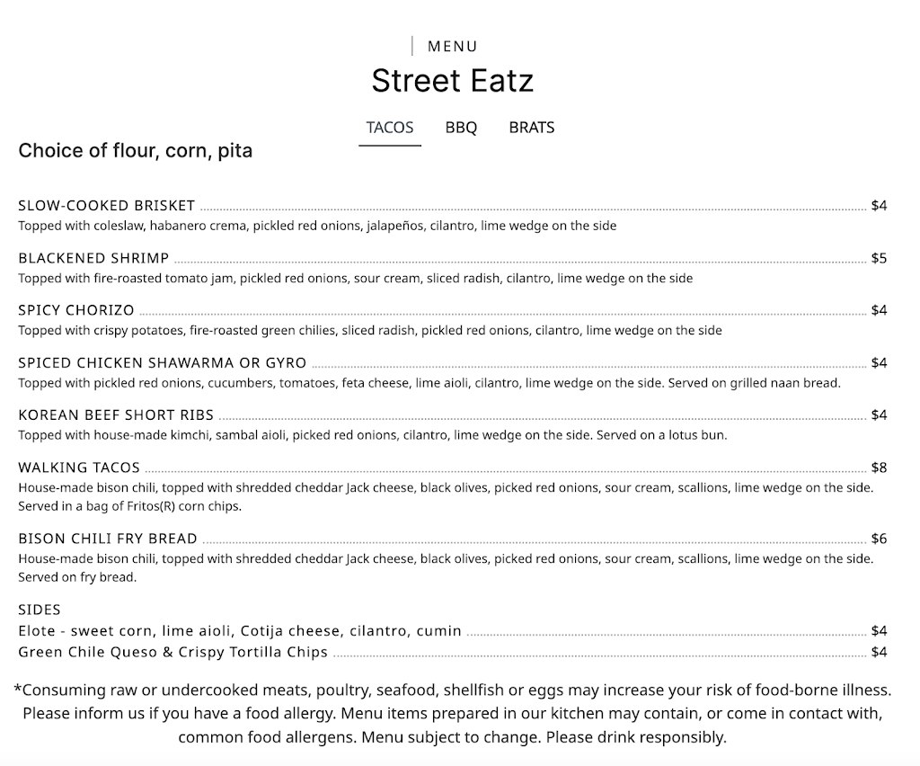 Street Eatz | restaurant | 1721 W Canal St, Milwaukee, WI 53233, USA | 4142171888 OR +1 414-217-1888