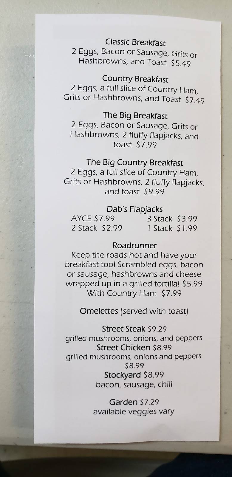 Dabs | restaurant | 5980 Hwy 117, North St, Burgaw, NC 28425, USA | 9102590809 OR +1 910-259-0809