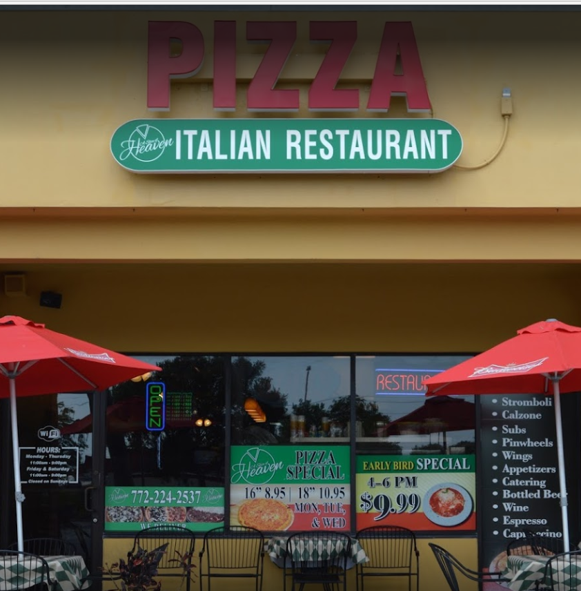 A Slice Of Heaven | restaurant | 10075 S, US-1, Port St. Lucie, FL 34952, USA | 7722242537 OR +1 772-224-2537
