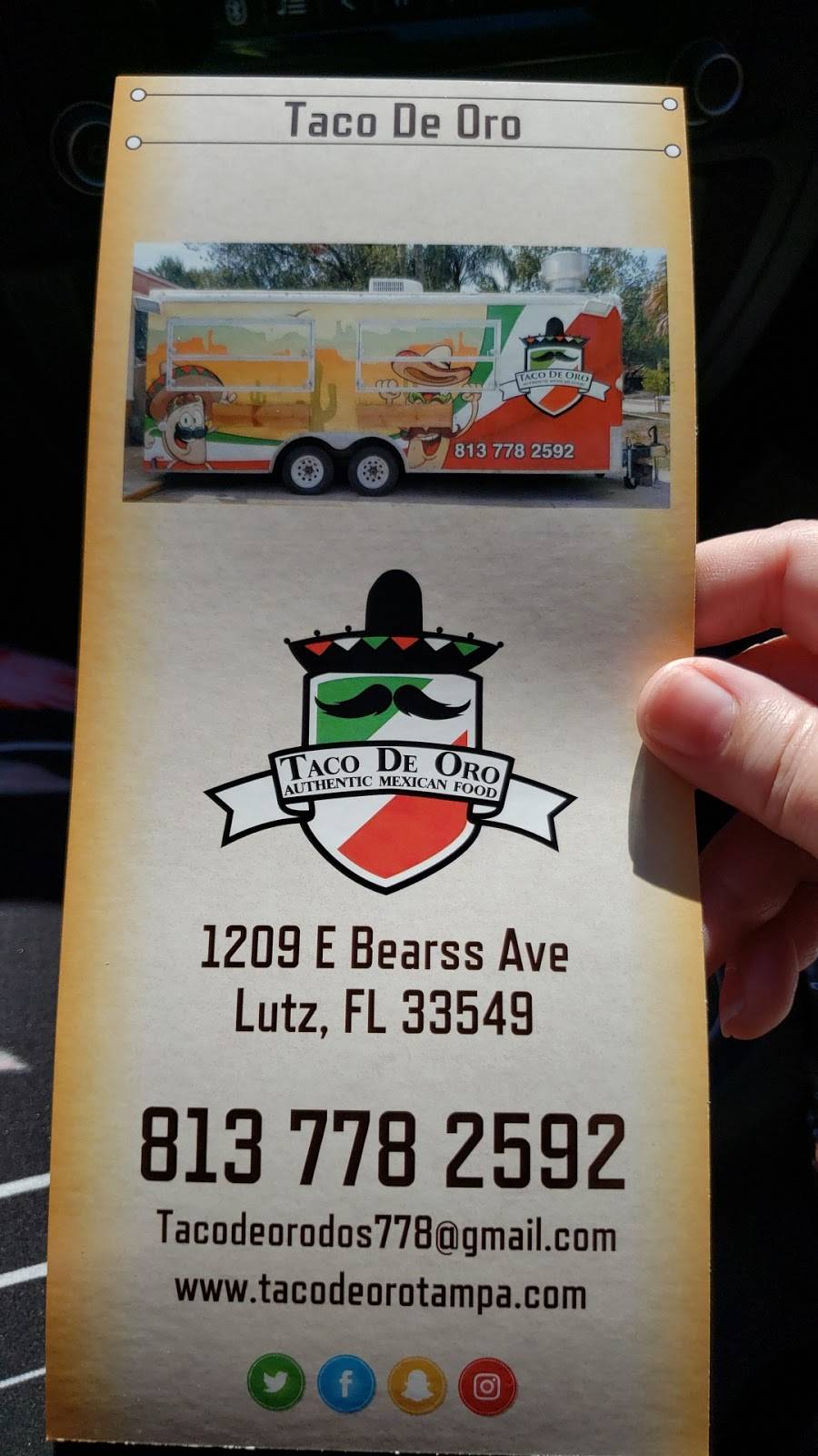 Taco De Oro Food Trailer | restaurant | 1209 E Bearss Ave, Lutz, FL 33549, USA | 8137782592 OR +1 813-778-2592