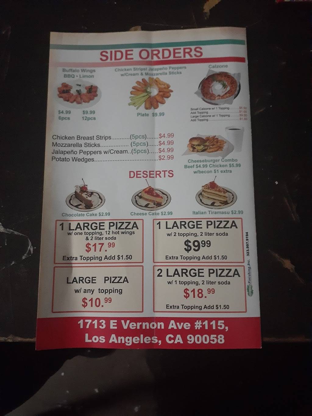 Roberts & Portos Pizzeria | restaurant | 1713 E Vernon Ave #115, Los Angeles, CA 90058, USA | 3232323439 OR +1 323-232-3439