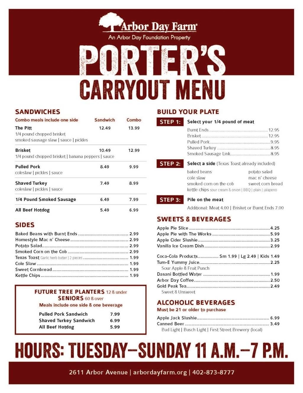 Porters | restaurant | 2611 Arbor Ave, Nebraska City, NE 68410, USA | 4028738777 OR +1 402-873-8777
