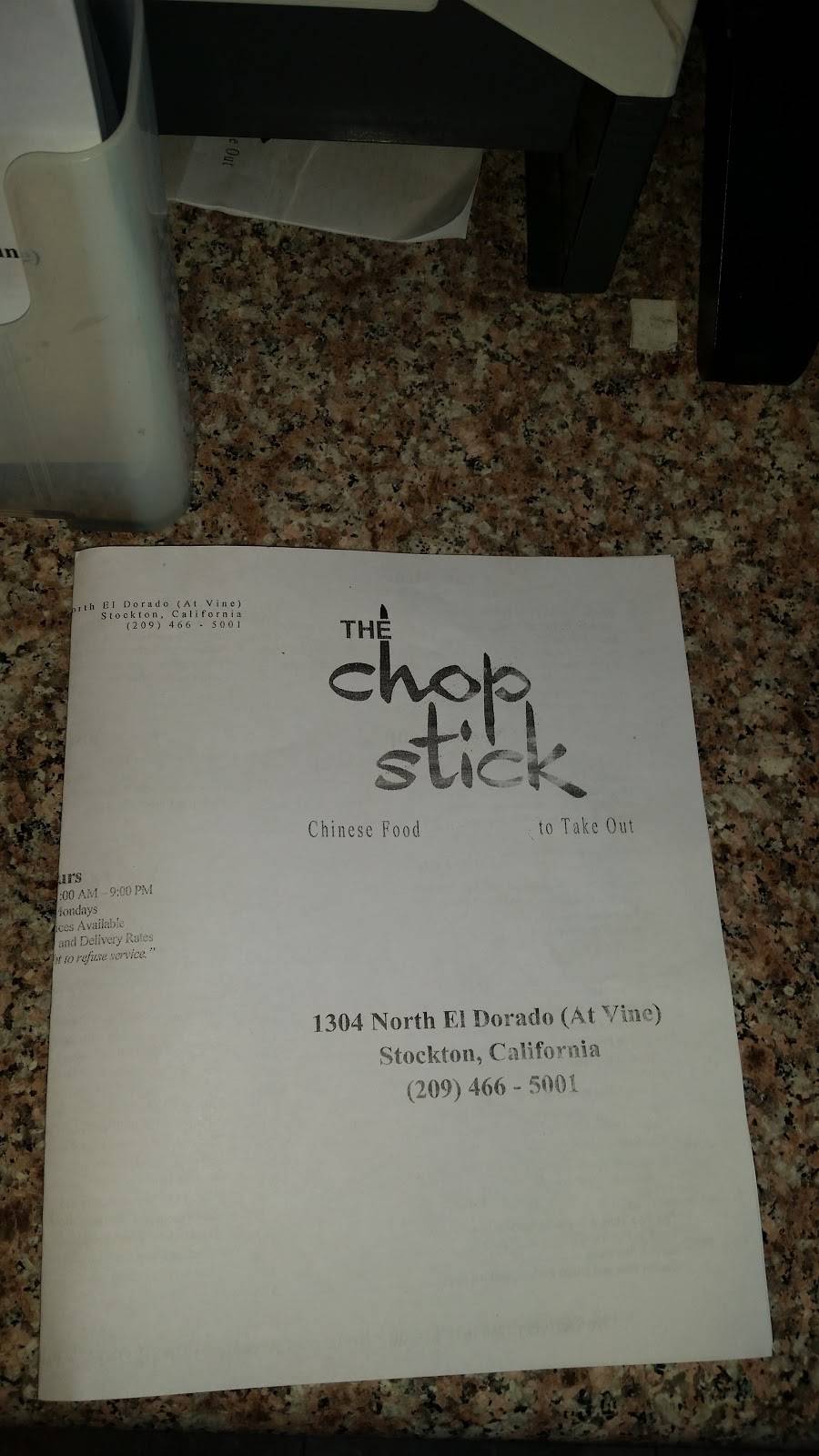 The Chopstick | restaurant | 1017, 1304 N El Dorado St, Stockton, CA 95202, USA | 2094665001 OR +1 209-466-5001