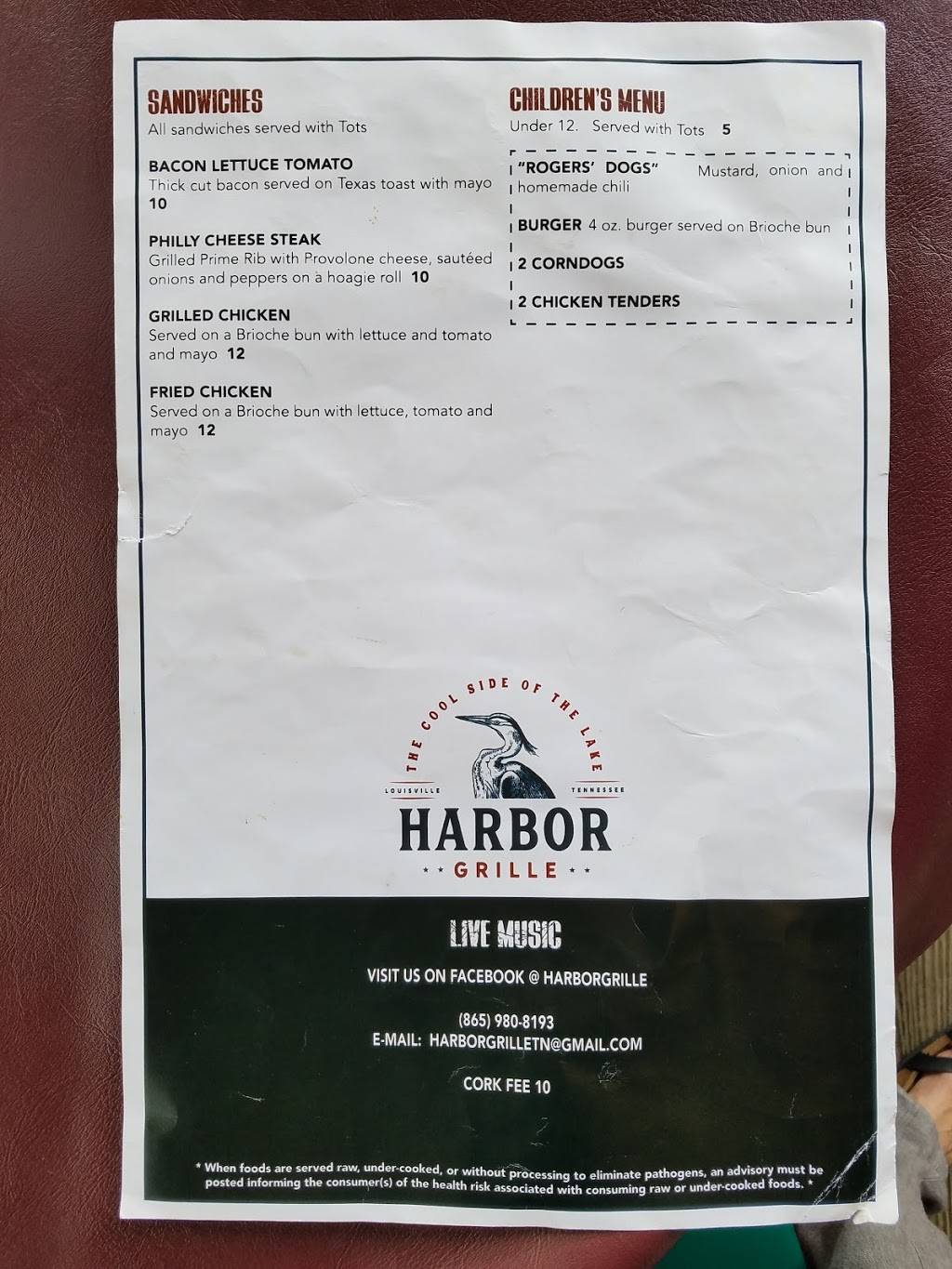 Harbor Grille | restaurant | 2932 Louisville Boatdock Rd, Louisville, TN 37777, USA | 8659849001 OR +1 865-984-9001