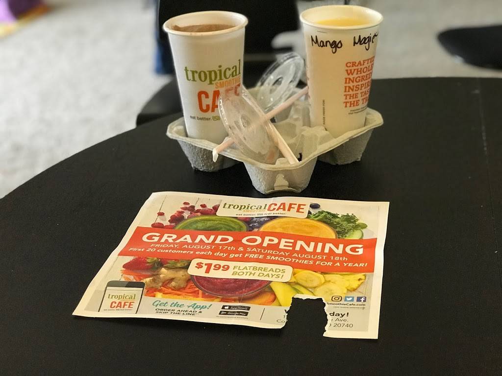 Tropical Smoothie Cafe | restaurant | 10260 Baltimore Ave, College Park, MD 20740, USA | 2403916082 OR +1 240-391-6082