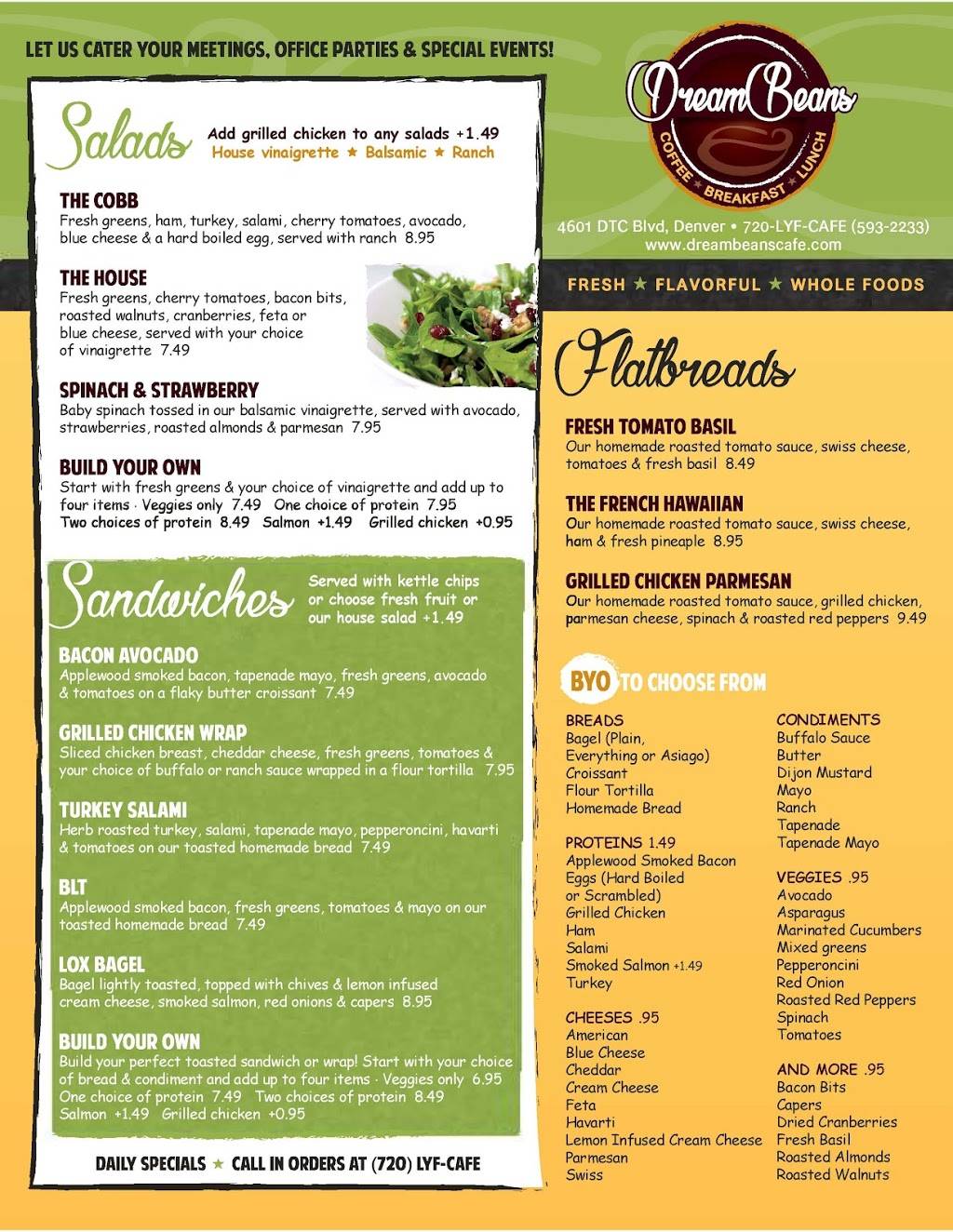 DreamBeans Cafe | restaurant | 4601 DTC Blvd #140, Denver, CO 80237, USA | 7205932233 OR +1 720-593-2233