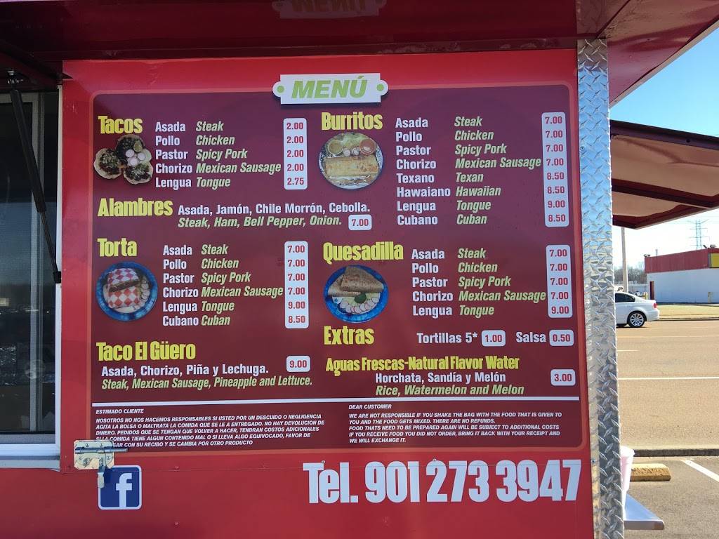 Taqueria El Güero | restaurant | Memphis, TN 38128, USA | 9012733947 OR +1 901-273-3947