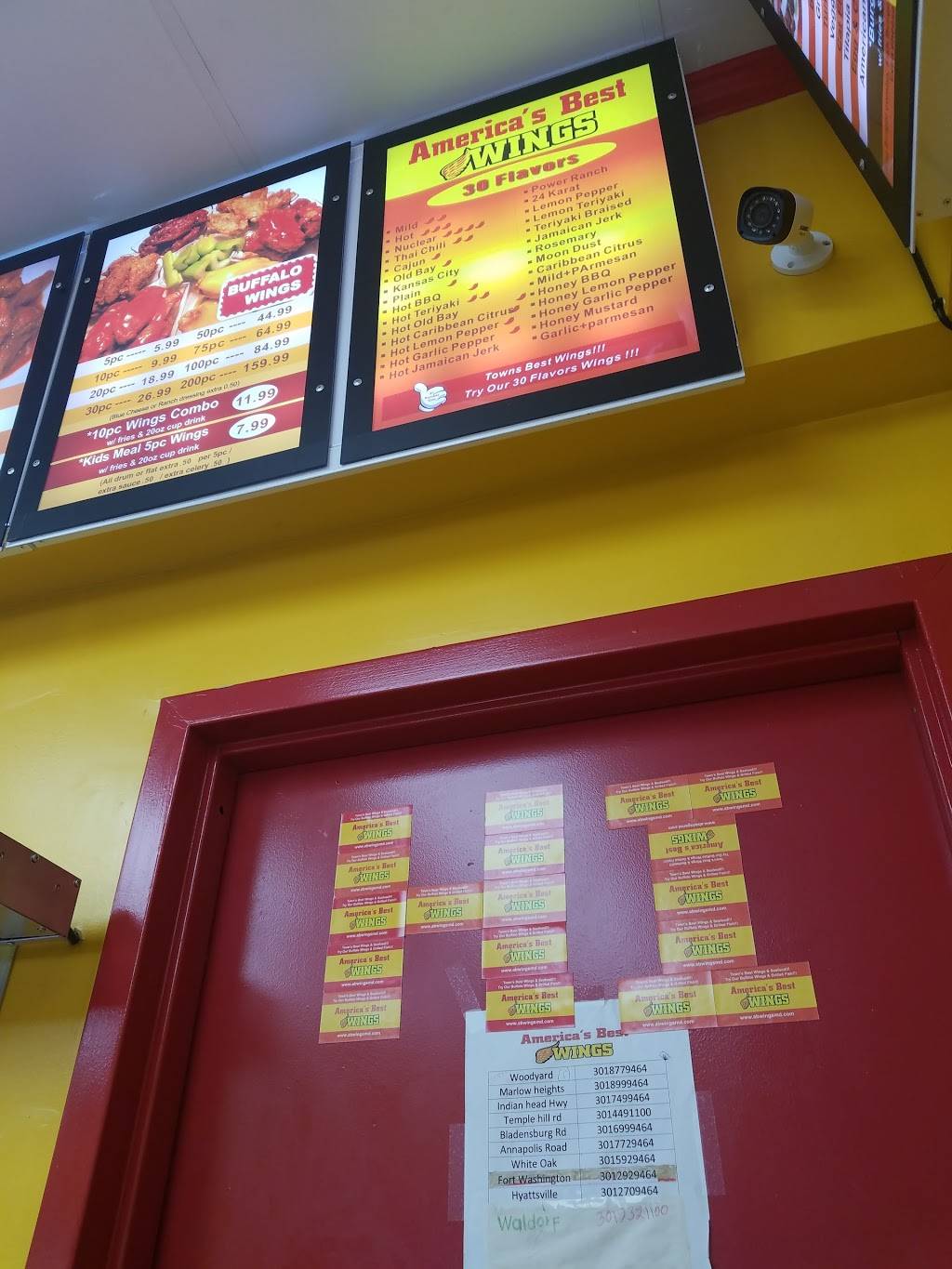 Americas Best Wings | restaurant | 972 Swan Creek Rd E, Fort Washington, MD 20744, USA | 3012929464 OR +1 301-292-9464