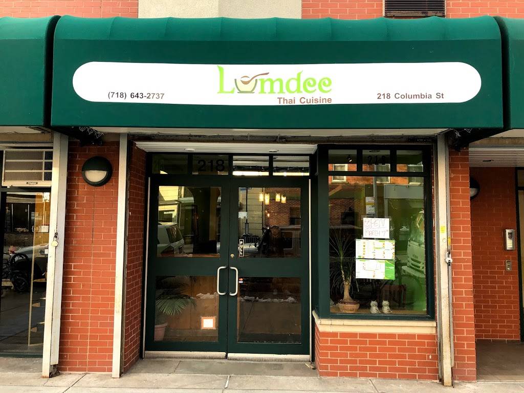 Lum Dee Thai Cuisine | restaurant | 218 Columbia St, Brooklyn, NY 11231, United States | 7186432737 OR +1 718-643-2737
