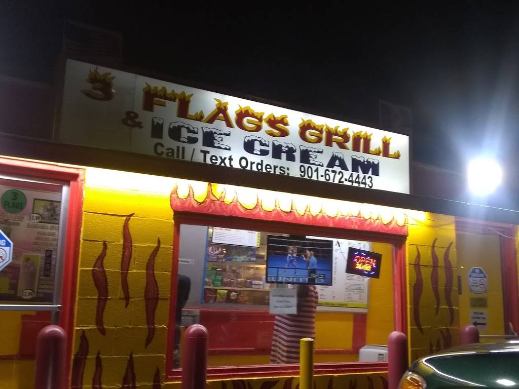 3 Flags Grill & Ice Cream | restaurant | 461 E Shelby Dr, Memphis, TN 38109, USA | 9016724443 OR +1 901-672-4443